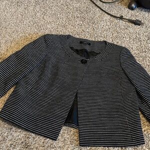 Talbots Black and White Polka Dot Blazer